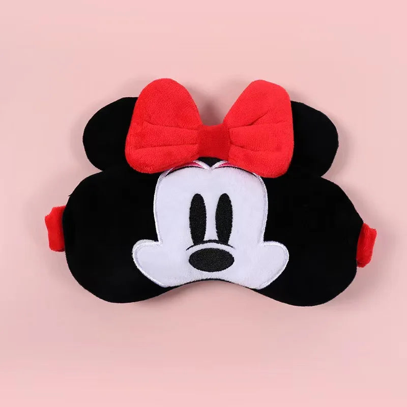 Disney Mickey Mouse Plush Eyeshade – Soft Minnie Cartoon Sleep Mask for Travel, Cute Anime-Inspired Eye Cover Gift for Comfortable Rest