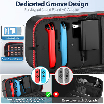 OIVO Large Storage Bag for Nintendo Switch — Portable Waterproof & Anti-Scratch Carrying Case for Switch OLED