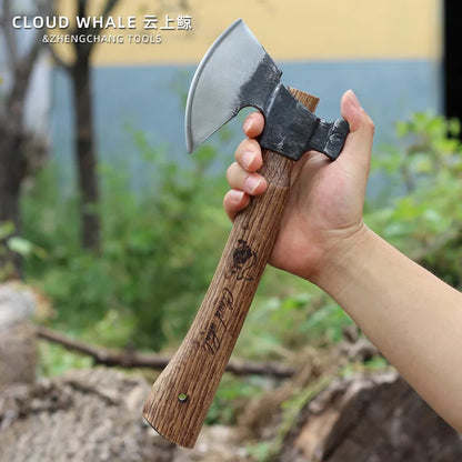 Handmade Forged Multifunctional Camping Axe – Small Outdoor Axe for Wood, Tree, and Bone Chopping