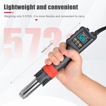 JCD Micro Hot Air Gun 8208 – 750W Soldering & Welding Rework Station, LCD Display All-in-One Heat Gun for BGA & IC Soldering