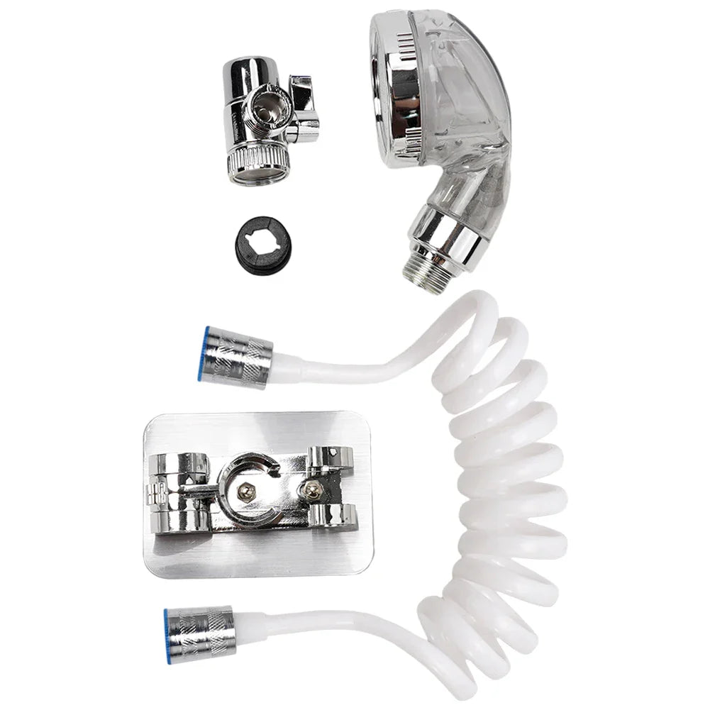 Handheld Shower Faucet Set – Spray Tap Attachment with Hose & Sink Sprayer for Bathroom Use