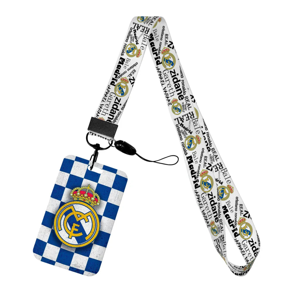 Spanish Football Neck Strap Lanyard – Cartoon Badge Holder ID Card for Kids, Students, Girls & Boys Gift