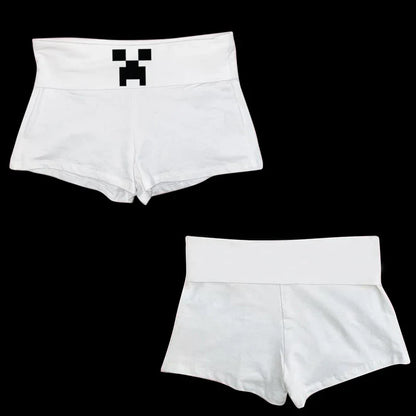 Harajuku Letter Print Y2K Shorts — Punk, Goth, Hiphop, Vintage Streetwear Half Pants for Women