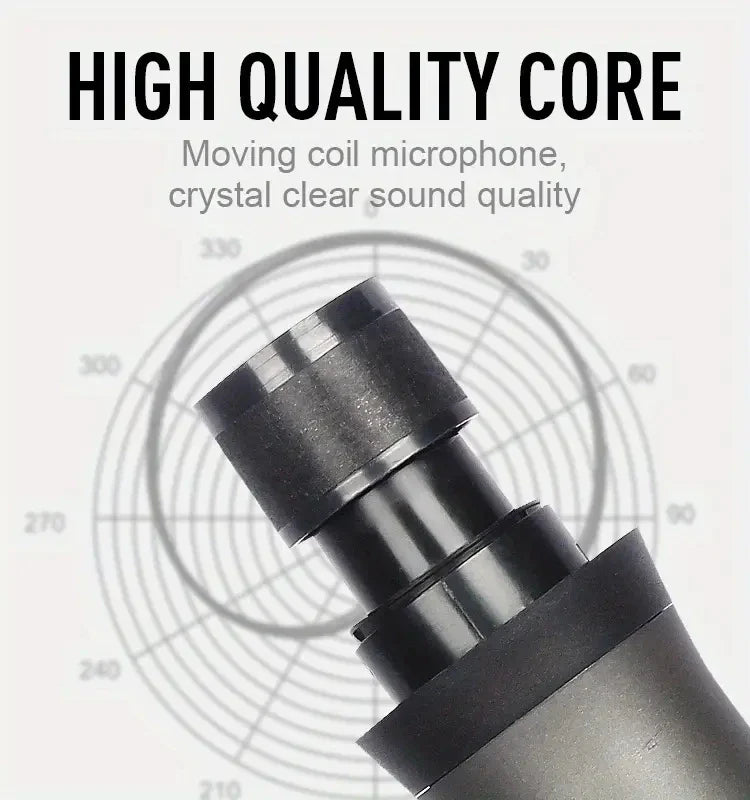 Gold 2.4GHz Wireless Handheld Microphone – Dynamic DJ Recording & Mixer Mic