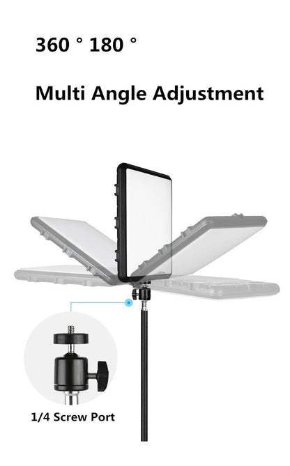 8"/12" LED Video Light Panel Kit – Photography & Streaming Studio Lamp with Tripod Stand for YouTube Live Shoots