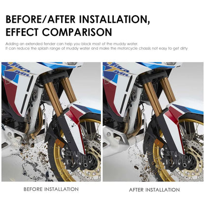 Honda CRF1100L Africa Twin Front Fender Extension – Motorcycle Mudguard Rear Extension Accessory 2020 Model Protection Part