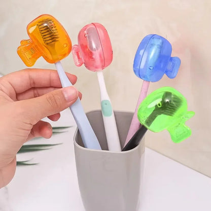 20PCS Toothbrush Head Cover Clips - Portable Dustproof Toothbrush Protectors for Travel, Camping & Bathroom Storage