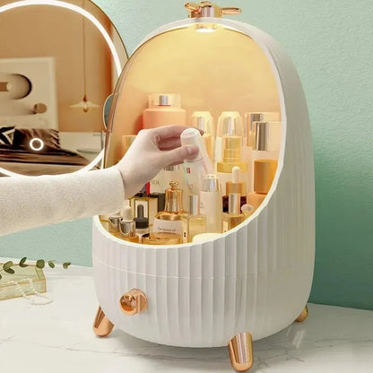 Acrylic Cosmetic Storage Box - Makeup Brush Holder, Lipstick Organizer, and Skin Care Products Display Cabinet for Your Dressing Table or Vanity