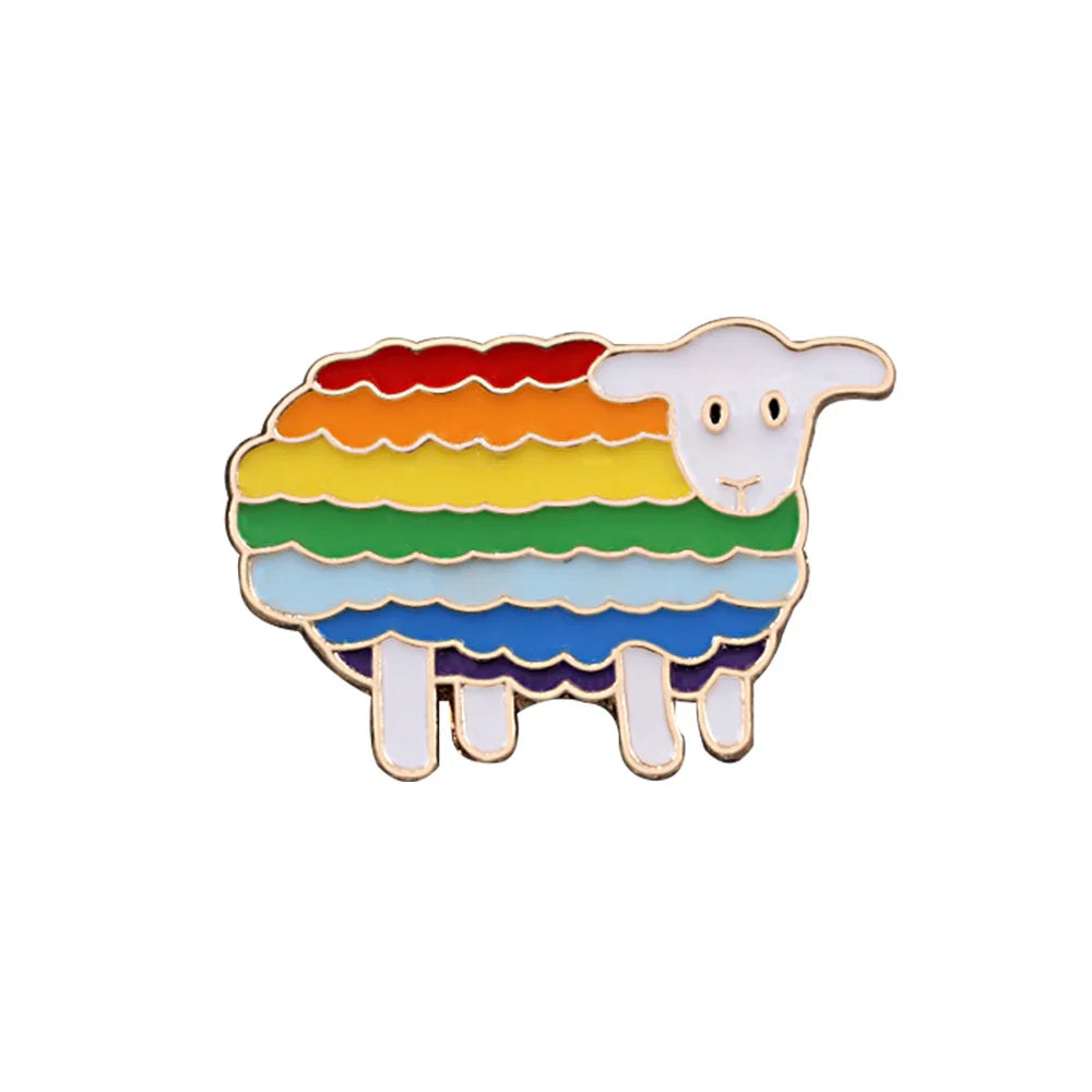 LGBT Rainbow Enamel Pins — Custom Heart & Flag Brooches for Bag, Shirt, Lapel, YES Gesture, Jewelry Gifts