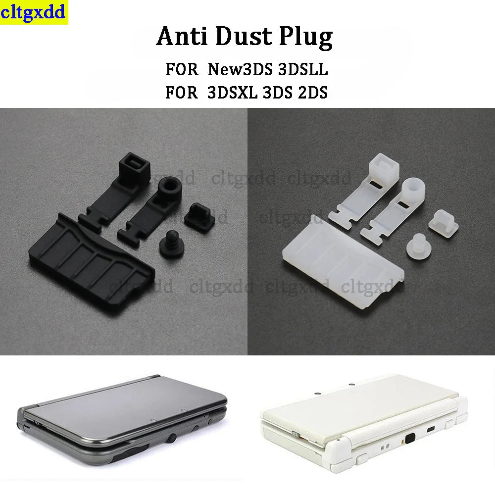 Cltgxdd Silicone Dust Plug Set for Nintendo 3DS/2DS – Headphone Jack & Charging Dock Protection Cap
