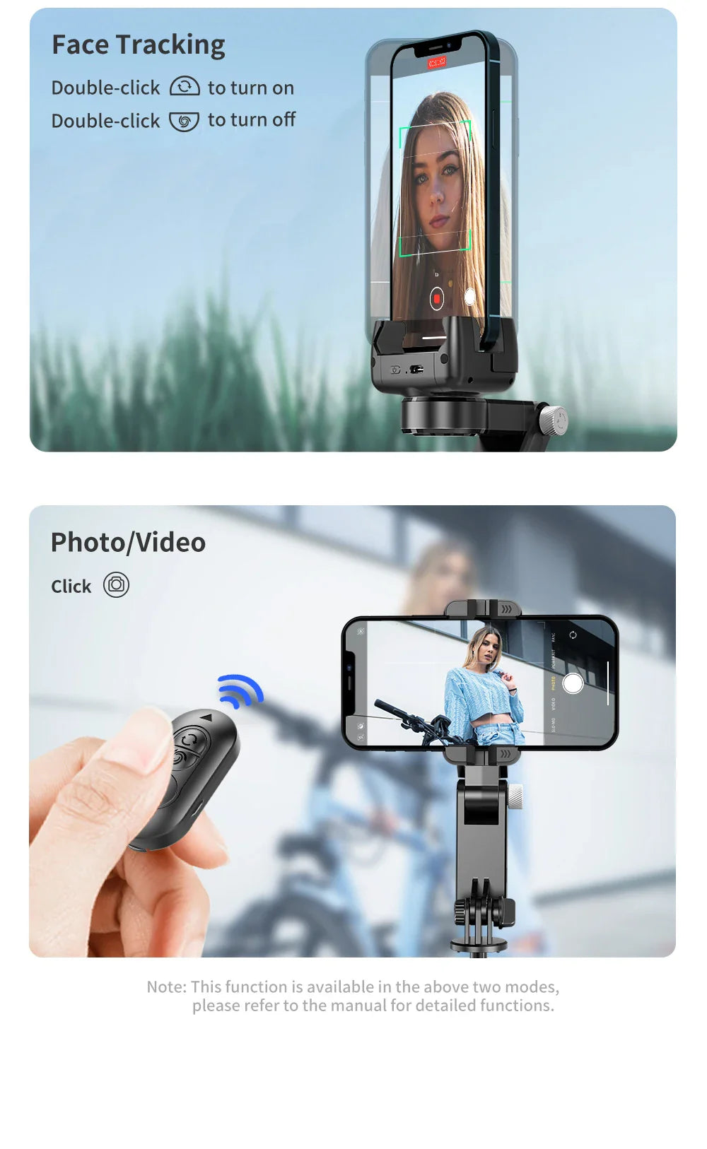 360° Rotation Gimbal Stabilizer & Selfie Stick – Tripod for iPhone & Smartphone Live Photography