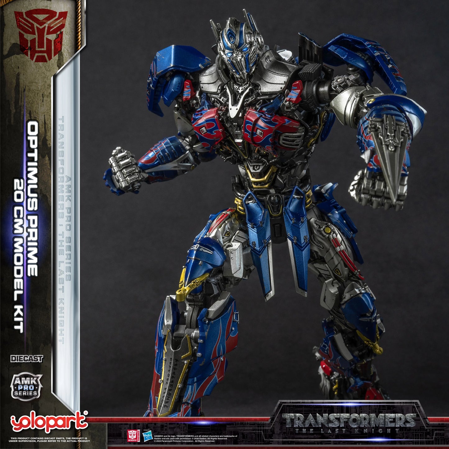 YOLOPARK Transformers Model – The Last Knight AMK PRO 20cm Optimus Prime Action Figure Toy for Boys & Men