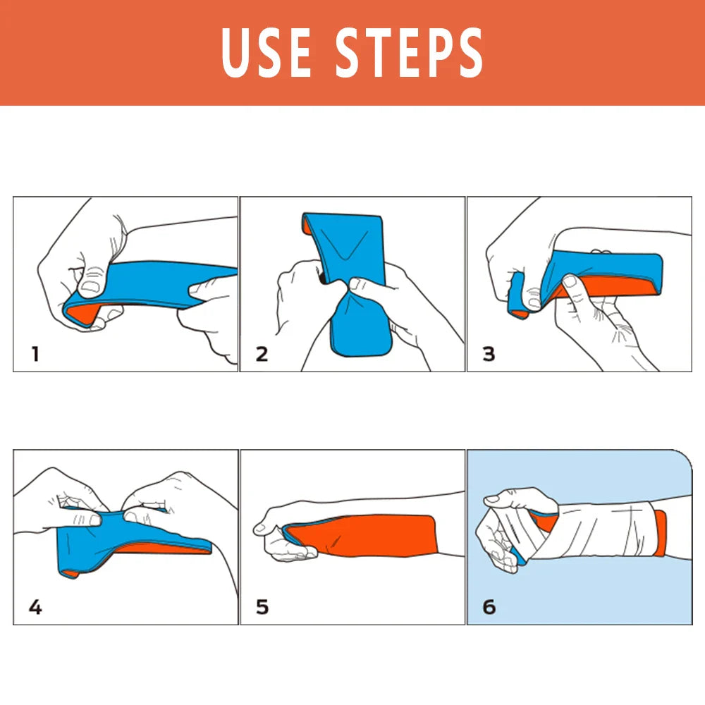 First Aid Universal Aluminum Splint Roll — Medical Survival Polymer for Bone Support, Emergency Kit for Outdoor & Travel