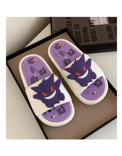 Pokemon Gengar Anime Slippers — Trendy Anti-Slip EVA Slippers for Men & Women, Cool Couple Gift