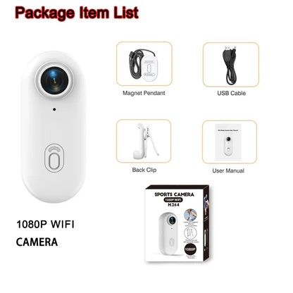 4K UHD Mini Vlog Camera – Wireless WiFi Sports Action Pocket Camcorder