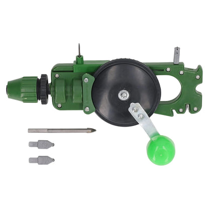 Manual Hand Crank Drill Cutter – Multifunctional Glass & Ceramic Hole Cutting and Scissors Sharpening Tool