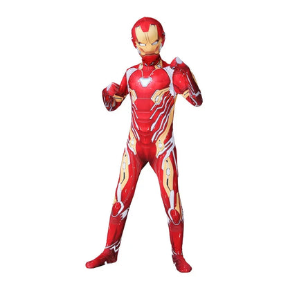 Kids Iron Man Costume - Superhero Bodysuit with Mask for Halloween & Cosplay