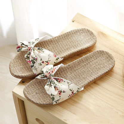 Summer Women’s Bohemian Beach Slippers – Handmade Ethnic Style Espadrille Platform Flip Flops