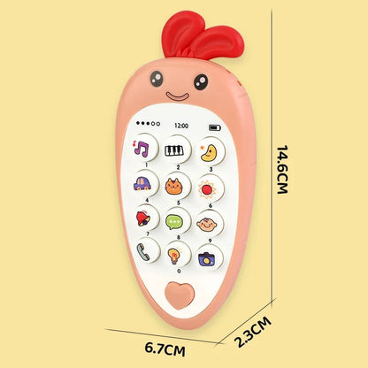 Baby Musical Phone Toy - Sound Telephone with Teether for Infants & Early Learning