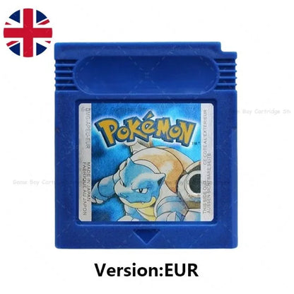 GBC Pokémon Game Cartridge Bundle – Red, Blue, Crystal, Gold, Silver, Yellow & Green, Multi-Language