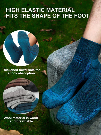WRELS Merino Wool Thermal Socks – Winter Warm Compression Socks for Skiing, Hiking, Snowboarding & Climbing, Thick Merino Wool Sports Socks