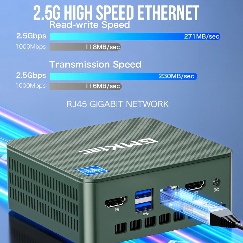 GMKtec G3 Mini PC – Intel Alder Lake N100, Windows 11 Pro, 8/16GB DDR4, 256/512GB PCIe SSD, WiFi 6, BT5.2 Desktop Computer