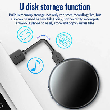 Digital Voice Recorder 64GB – Activated USB Flash Magnet Dictaphone with HD Noise Reduction, 100-Hour Audio & MP3 Player