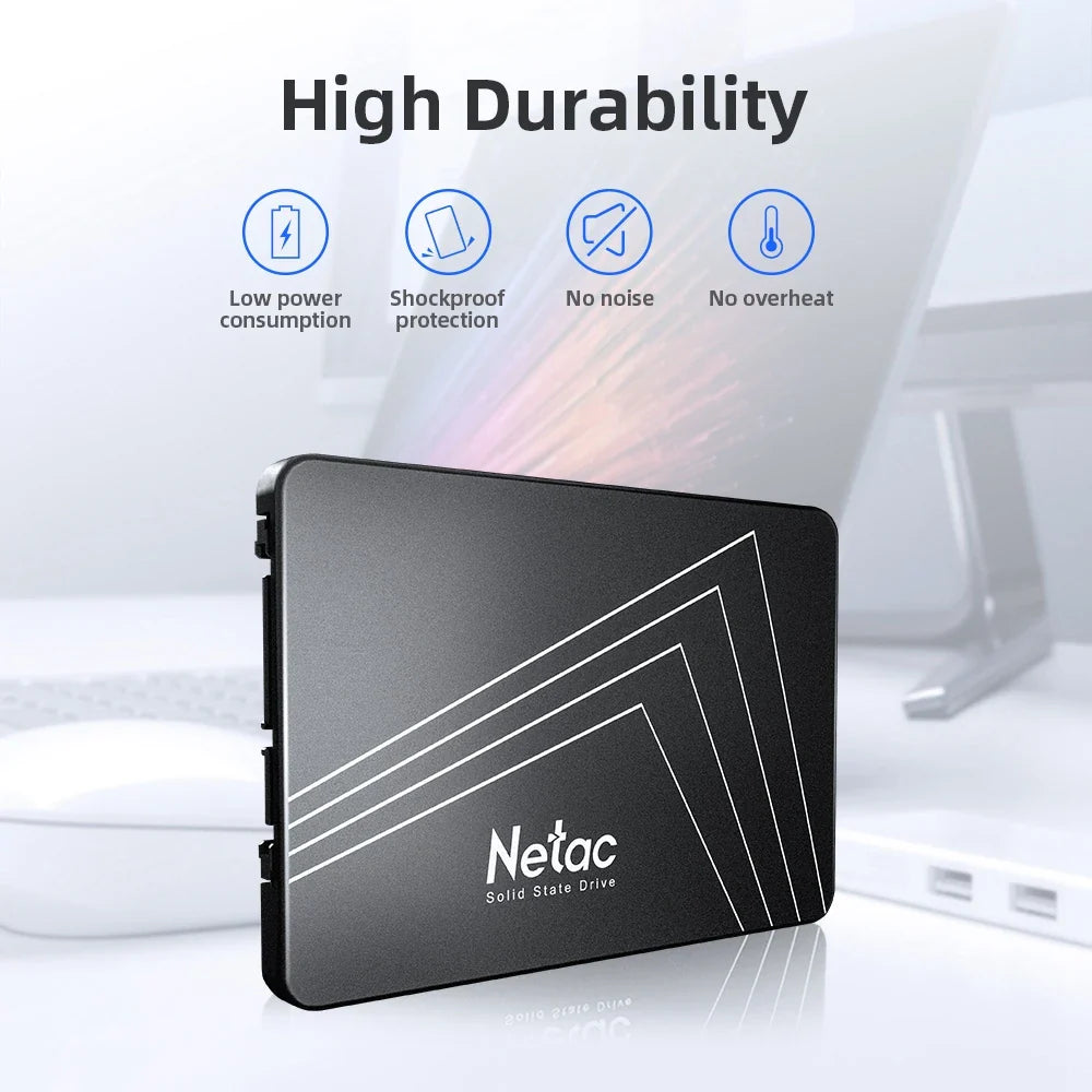 Netac 2.5'' SATA SSD – 128GB to 4TB Internal Solid State Drive for PC, SATA3 Hard Drive