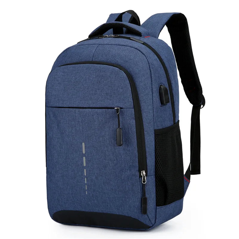 Classic Men's Waterproof Backpack - USB Charging, Large Capacity Travel and Laptop Bag for School and Casual Use