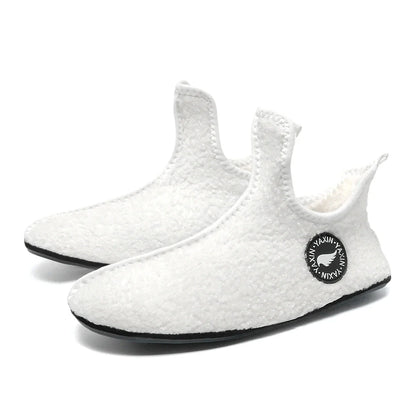 Classic Couples Slippers – Non-Slip Warm Indoor & Outdoor Cotton Shoes for Men & Women, Soft & Comfortable Flat Slippers