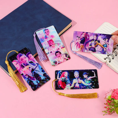 KPop Demon Hunters Huntrix Cartoon Bookmarks – Cute Anime Stationery for Fans & Students