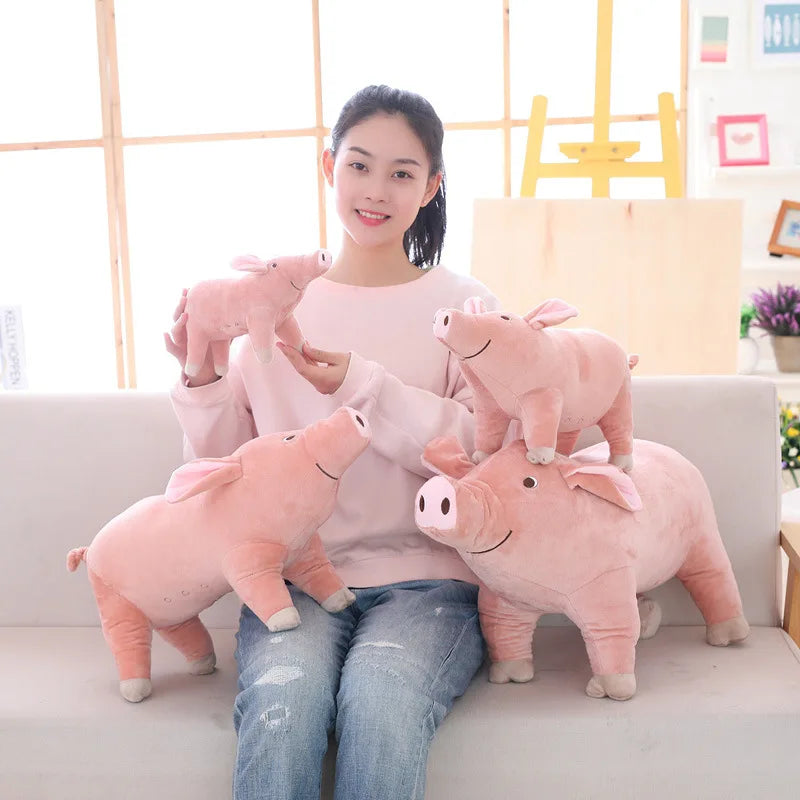 25cm Lifelike Cartoon Pig Plush Toy — Soft Stuffed Animal Doll, Kawaii Birthday Gift for Girls