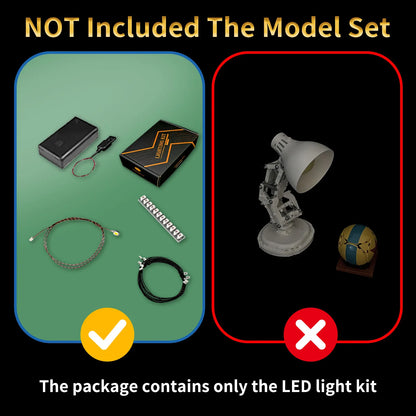 LYBMTWF LED Light Kit for LEGO Luxo Jr. - DIY Building Block Display Lighting Set, Model Not Included