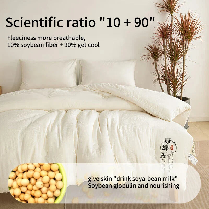 Raw Cotton & Soybean Quilt – Thickened Spring, Autumn & Winter Comforter