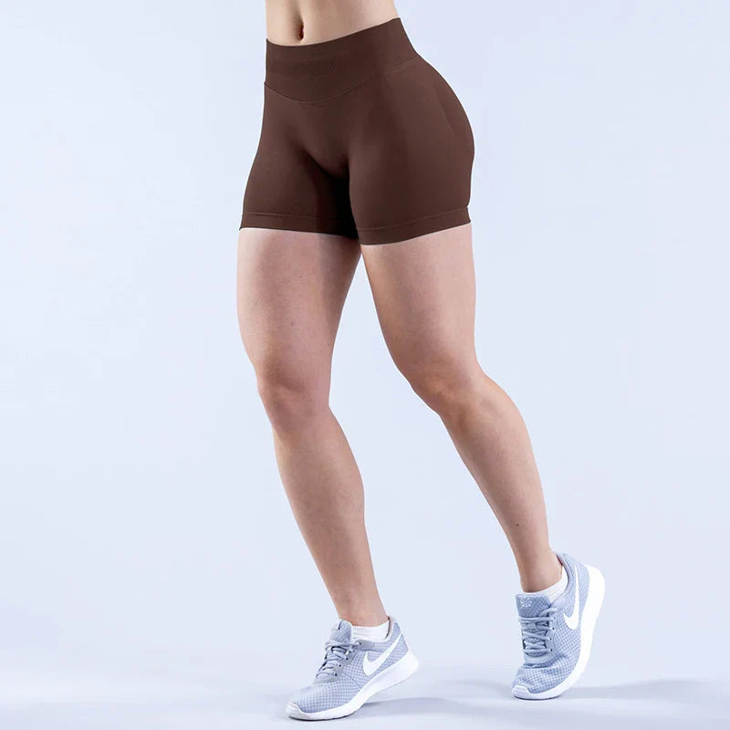 Women’s Impact Seamless Yoga Shorts — Scrunch Bum Low Waist Butt-Lifting Gym & Running Workout Leggings