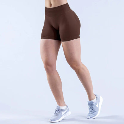 Women’s Impact Seamless Yoga Shorts — Scrunch Bum Low Waist Butt-Lifting Gym & Running Workout Leggings