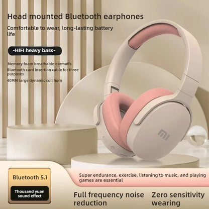 Xiaomi Wireless Bluetooth Headphones – Over-Ear HiFi Stereo, Foldable, Lightweight, TF Card & Type-C Support