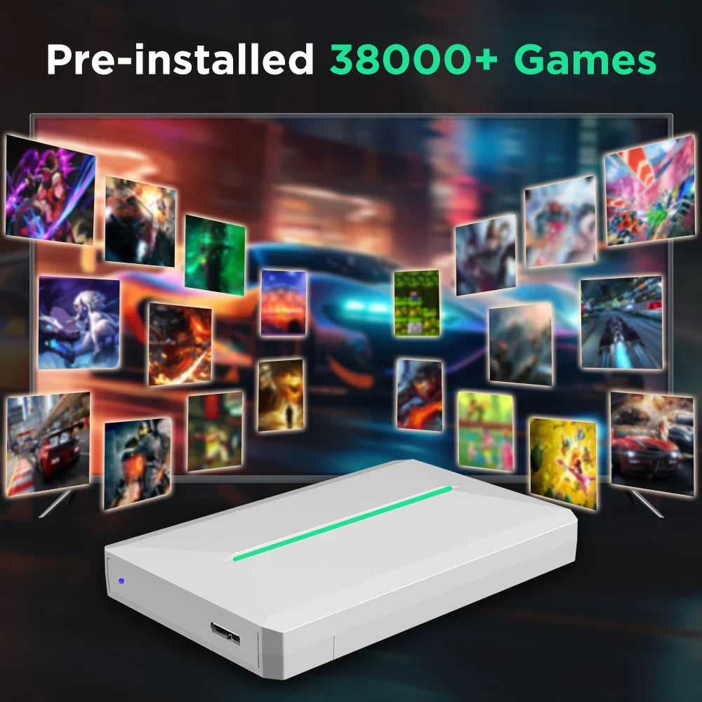 Retro Game Console HDD – 38,000+ Games for PS3, PS2, Wii, WiiU, MAME, PS1, N64, DC, Windows PC & Laptop (Playnite & Retrobat)