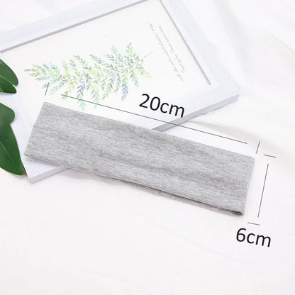 Elastic Cotton Fashion Headband – Unisex Stretch Hair Band for Yoga, Running, Fitness & Makeup Hair Accessories