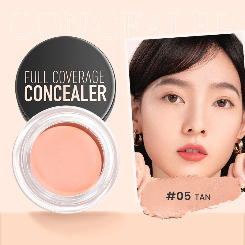 FOCALLURE Full Coverage Concealer Cream – Waterproof, Long-Lasting, Oil-Control & Lightweight Moisturizing Foundation Makeup