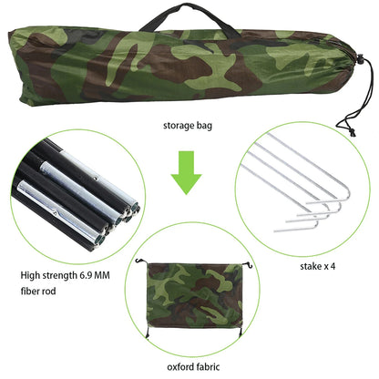 One Person Outdoor Camping Tent – Camouflage Waterproof UV Protection Hiking Shelter