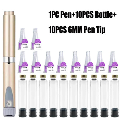 Magic Pen Tattoo & Insulin Pen Cartridges — 10pcs 3ml Empty Cassette Bottles for Lilly Injection