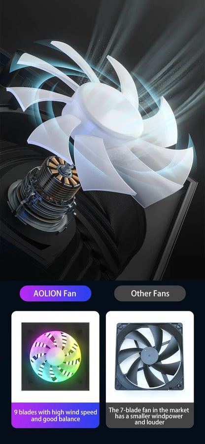 Cooling Fan for Xbox Series X/S – RGB Low-Noise Top Fan with Adjustable Speed System