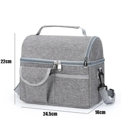 Reusable Insulated Lunch Bag 8L – Leakproof Waterproof Thermal Cooler & Warm Keeper Lunch Box for Men and Women, Multifunctional Carry Bag