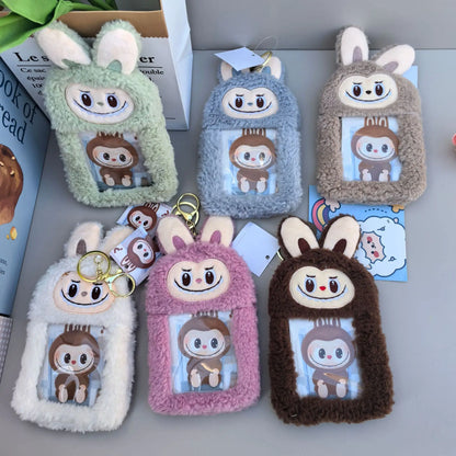 Cartoon Plush Card Wallet — Cute Small Purse for Bank Cards & Storage Bag