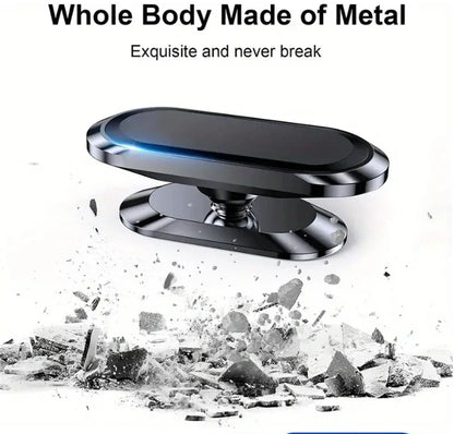 Magnetic Car Phone Holder - 360° Rotatable Mini Strip Shape Stand with Strong Metal Magnet for iPhone 14 & Huawei GPS Mount