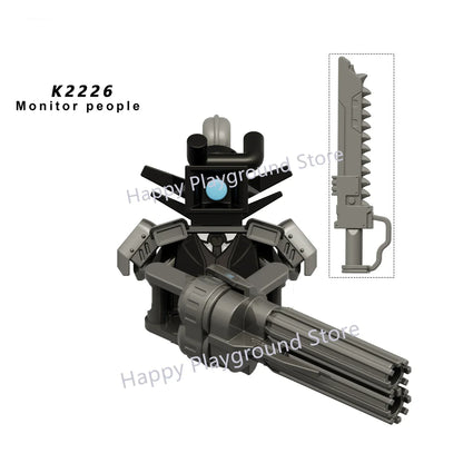 KDL Skibidi Toilet Man Anime Block Figures – TVMan, Titan, Cameraman & Speakerman Model Toy Gift for Kids