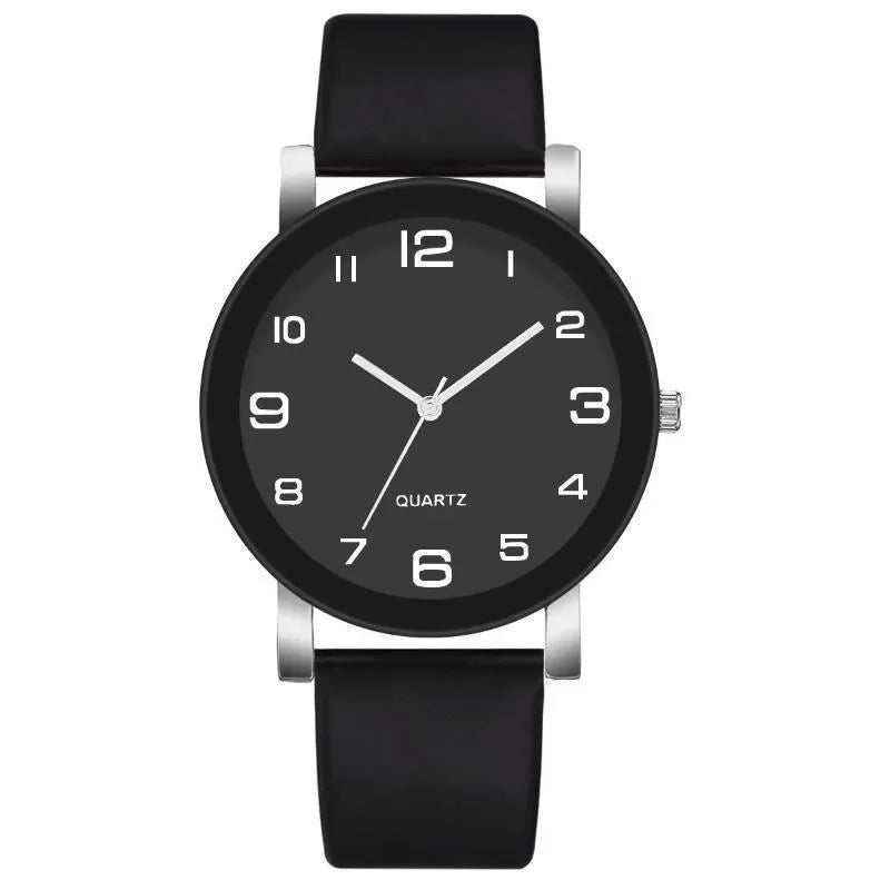 Fashion Leather Quartz Watch – Casual Digital Wristwatch for Women & Men, Couple Watch Gift