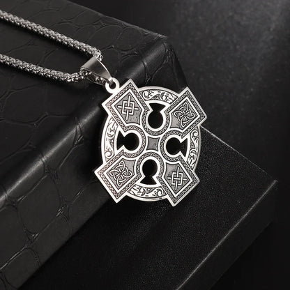 Witch Knot Cuff Bracelet - Stainless Steel Pagan Magic Knot Good Luck Amulet Celtic Knot Jewelry