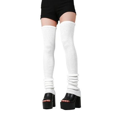 Anime Gothic Lolita Knee Socks – 90CM Cosplay Leg Warmers & Loose Knitted Socks for Women Maid Costume